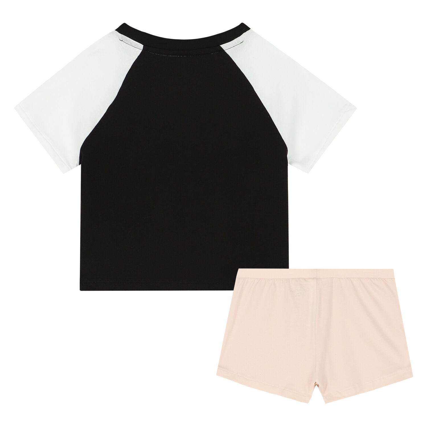 Girls Black & Pink Logo Pyjamas, 1, hi-res image number null