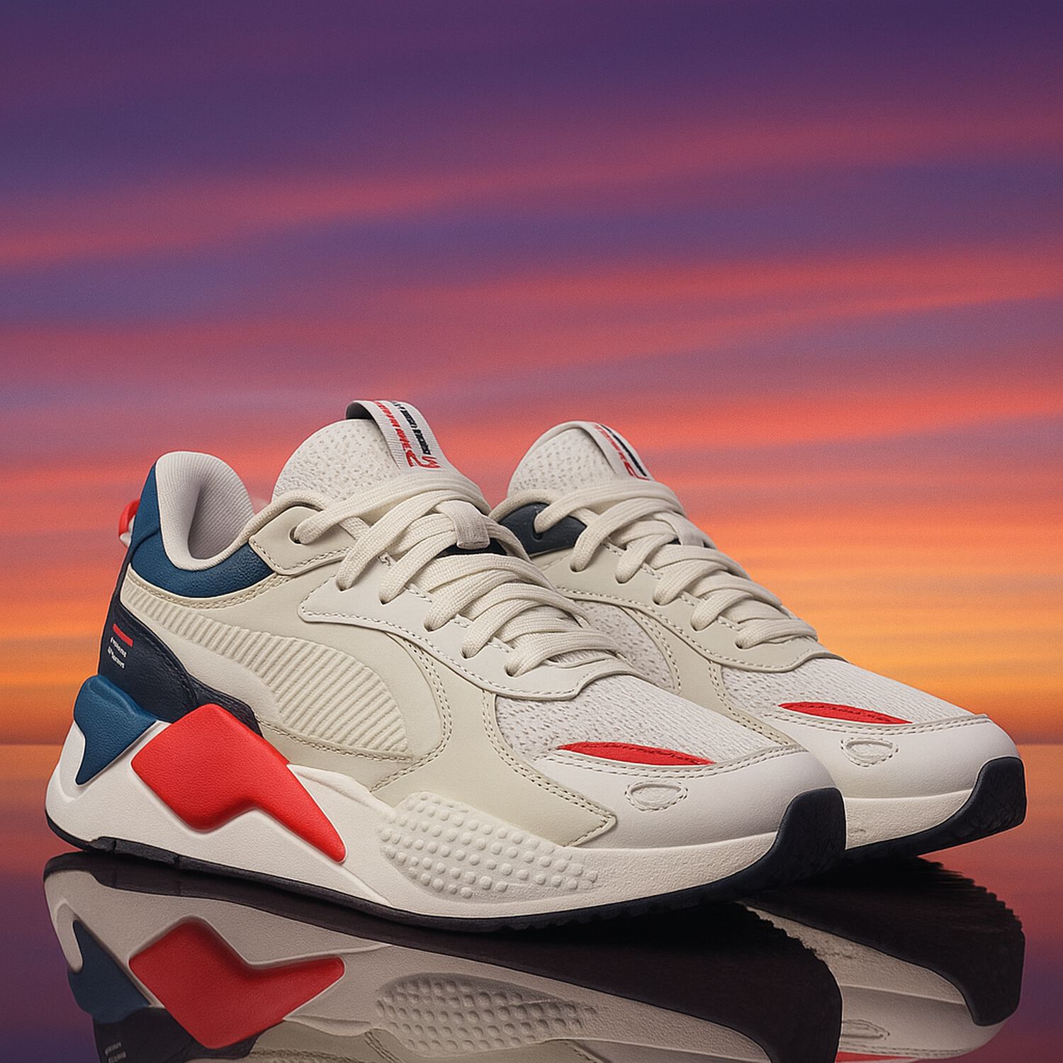 White, Red & Blue RS-Z Core Jr Trainers, 1, hi-res
