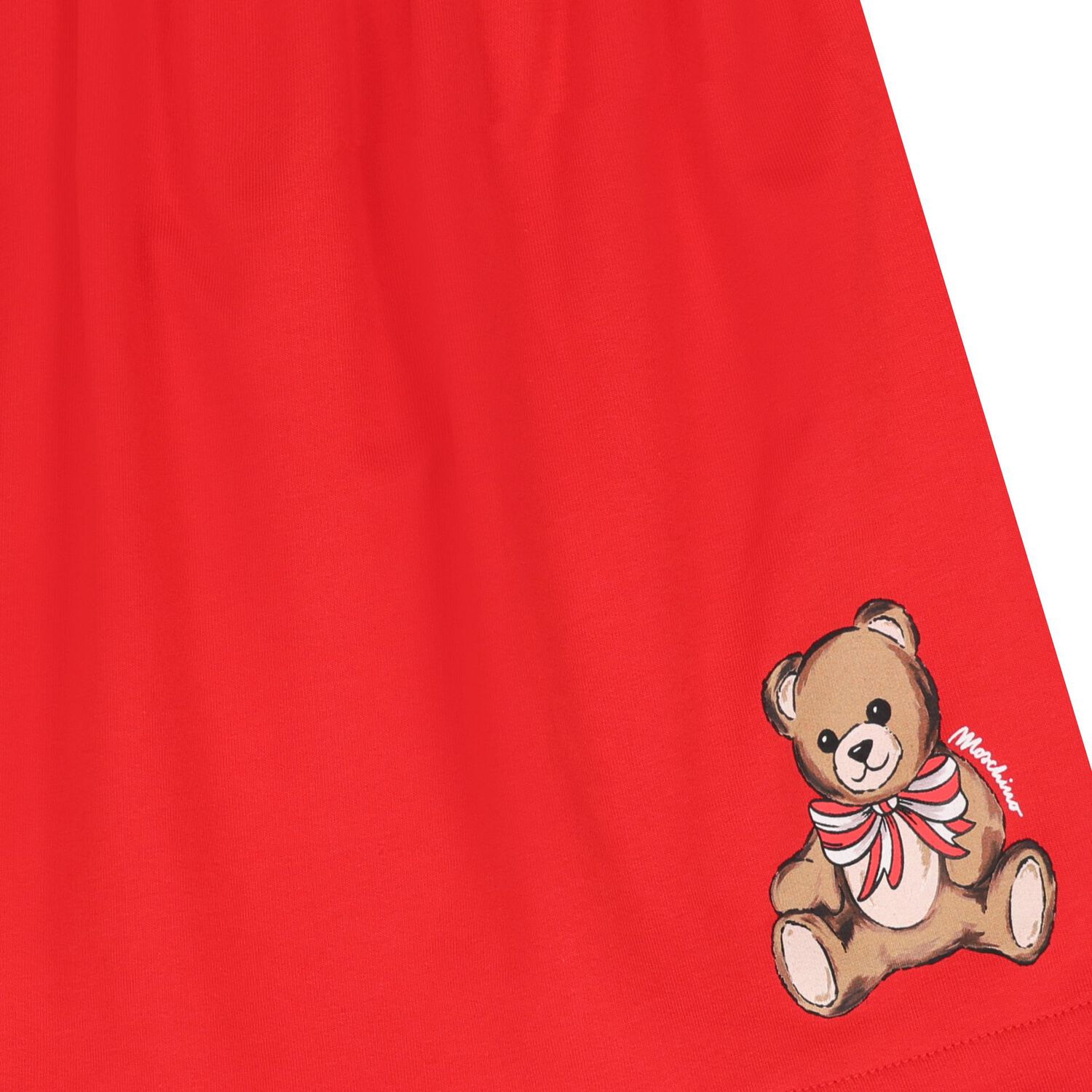 Girls Red Teddy Bear Logo Skirt, 1, hi-res image number null