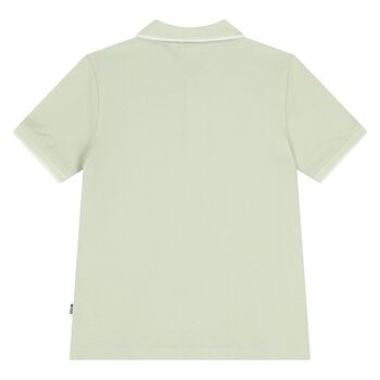 Younger Boys Green Logo Polo Shirt