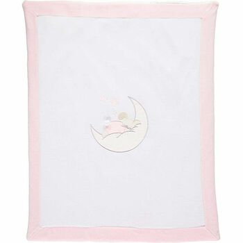 Baby Girls Pink & White Blanket