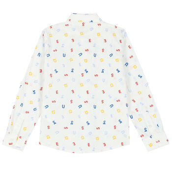 Boys White Logo Shirt