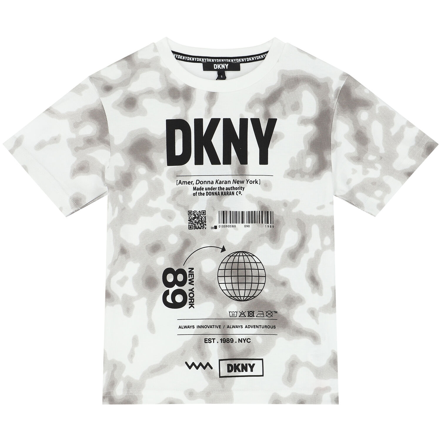 تيشيرت بالشعار باللون الابيض و الرمادي للاولاد , 1, hi-res