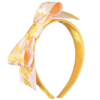 Girls Yellow Bow Hairband