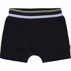 Baby Boys Navy Blue Logo Shorts, 1, hi-res