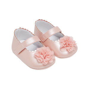 حذاء ماقبل المشي بطبعة زهور باللون الوردي للبنات