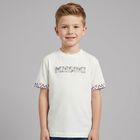 Boys White Logo T-Shirt, 1, hi-res