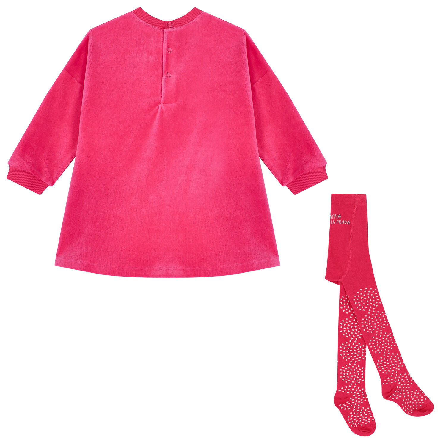 Girls Pink Heart Dress Set, 1, hi-res image number null