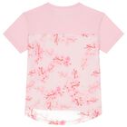 Girls Pink Logo Cherry Blossom T-Shirt, 1, hi-res