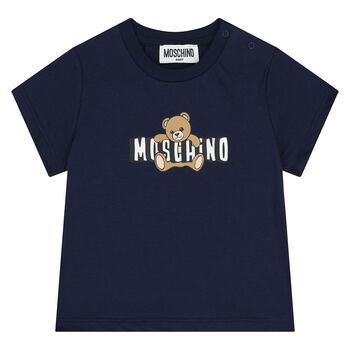 Younger Navy Blue Teddy Bear Logo T-Shirt