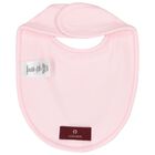 طقم هديه افرول وقبعه و مريله بالشعار للبنات بطبعه حقيبه باللون الوردى والذهبي , 1, hi-res