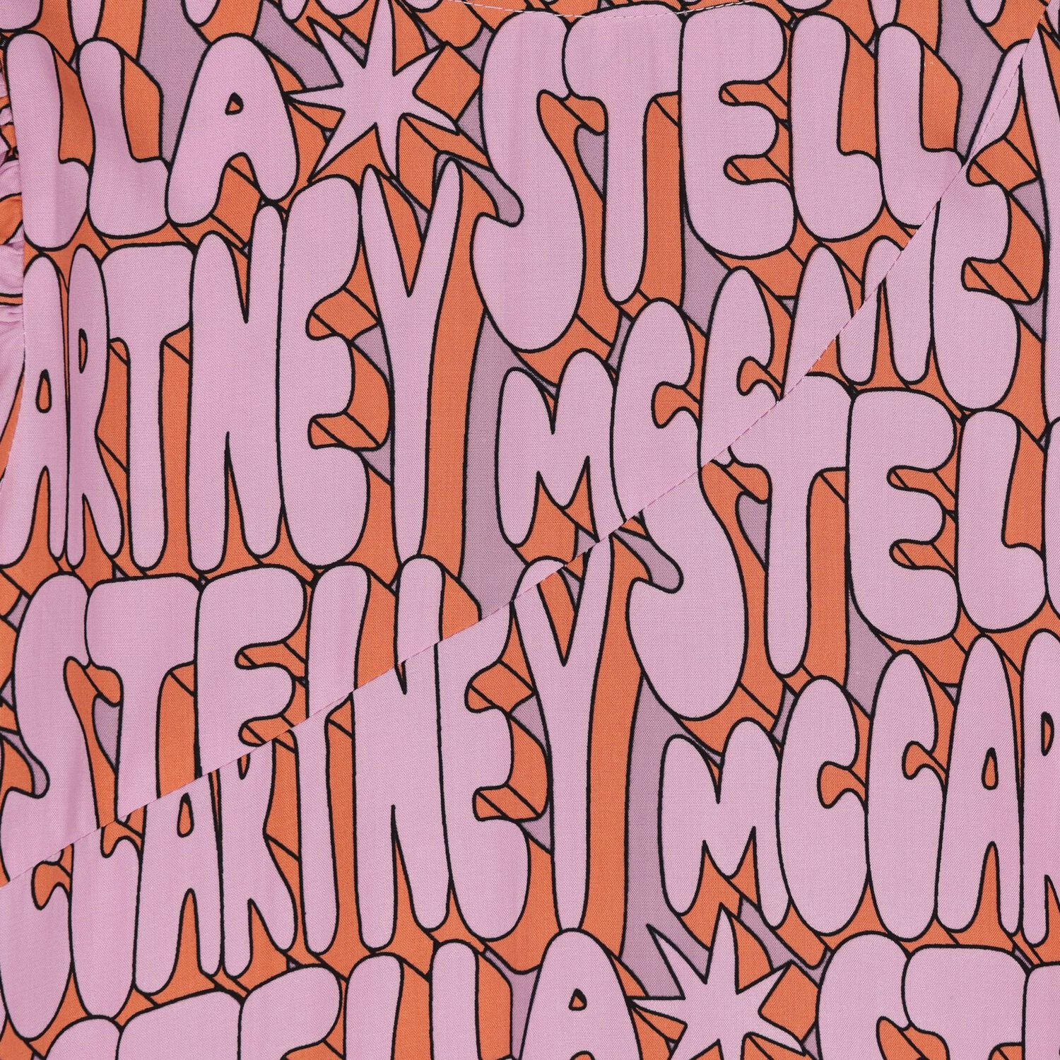 Girls Pink & Orange Logo Dress, 1, hi-res