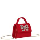 Girls Red Bow Cr&ecirc;pe Handbag ( 13cm ), 2, hi-res