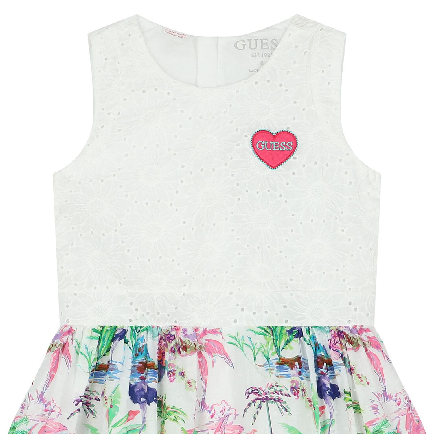 Girls Botanical Print Dress, 1, hi-res