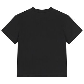 تيشيرت بنات بشعار دب تيدي باللون الأسود