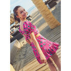 Girls Pink Palm Tree Skirt Set, 1, hi-res