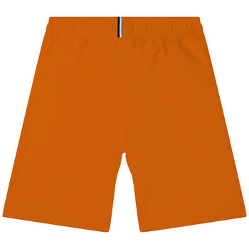 Boys Orange Logo Swim Shorts