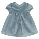 Baby Girls Blue Smocked Dress, 1, hi-res