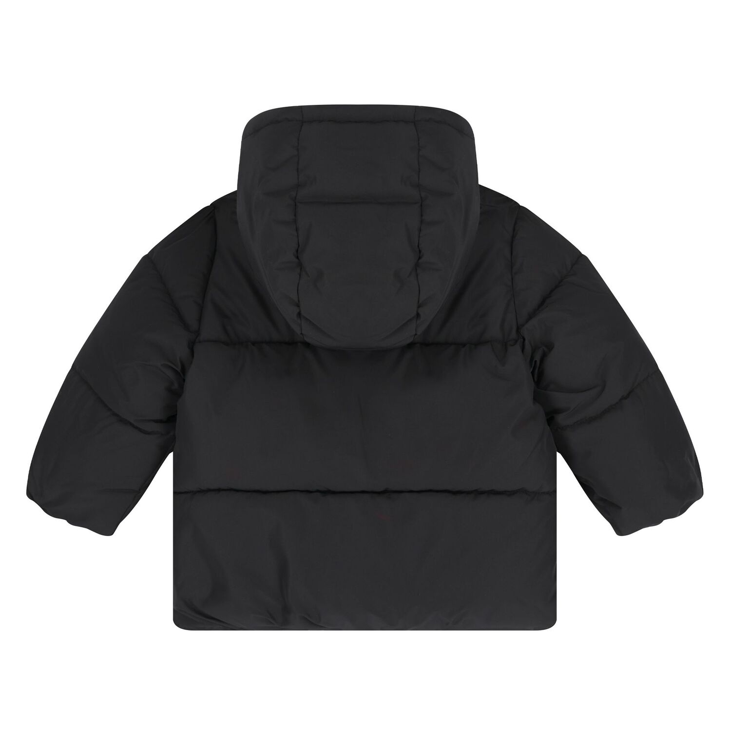 جاكت منفوخ بالشعار للاولاد باللون الاسود , 1, hi-res