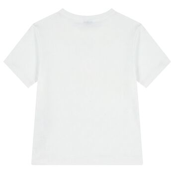 تيشيرت باللون الابيض مخطط للبنات