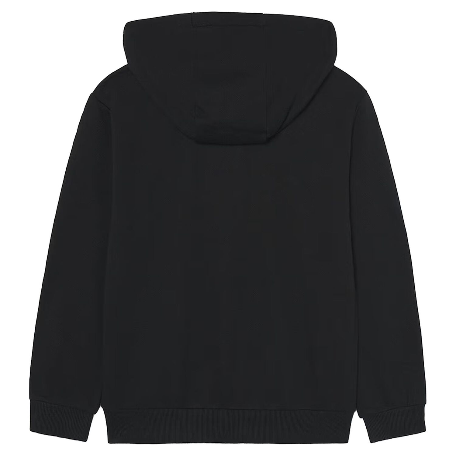 Boys Black Hooded Zip Up Top, 3, hi-res