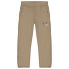 بدلة رياضية بشعار باللون البيج للأولاد, 1, hi-res