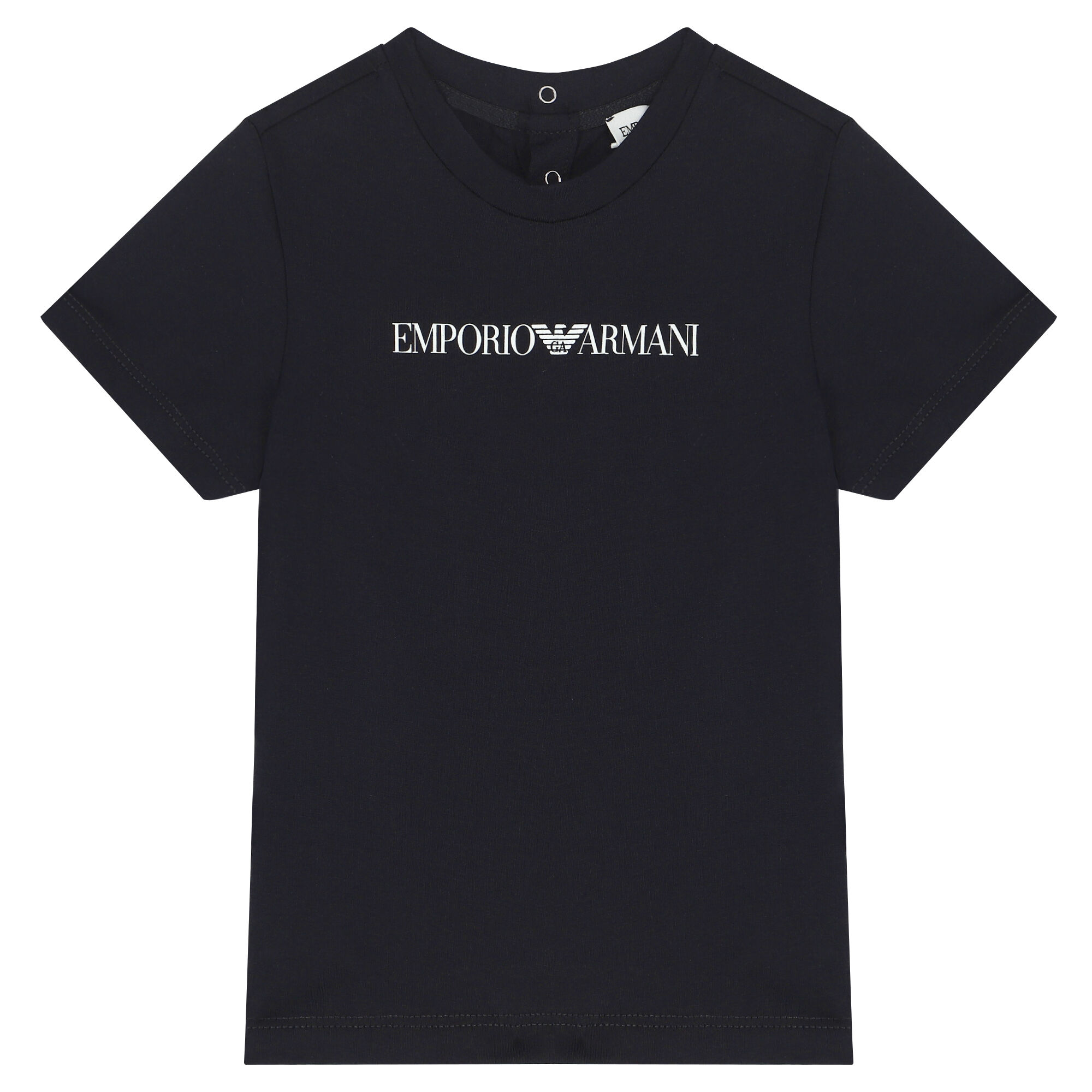 Emporio Armani Younger Boys Navy Logo T Shirt Junior Couture UAE