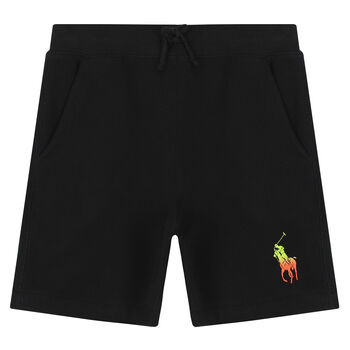 Boys Black Logo Shorts