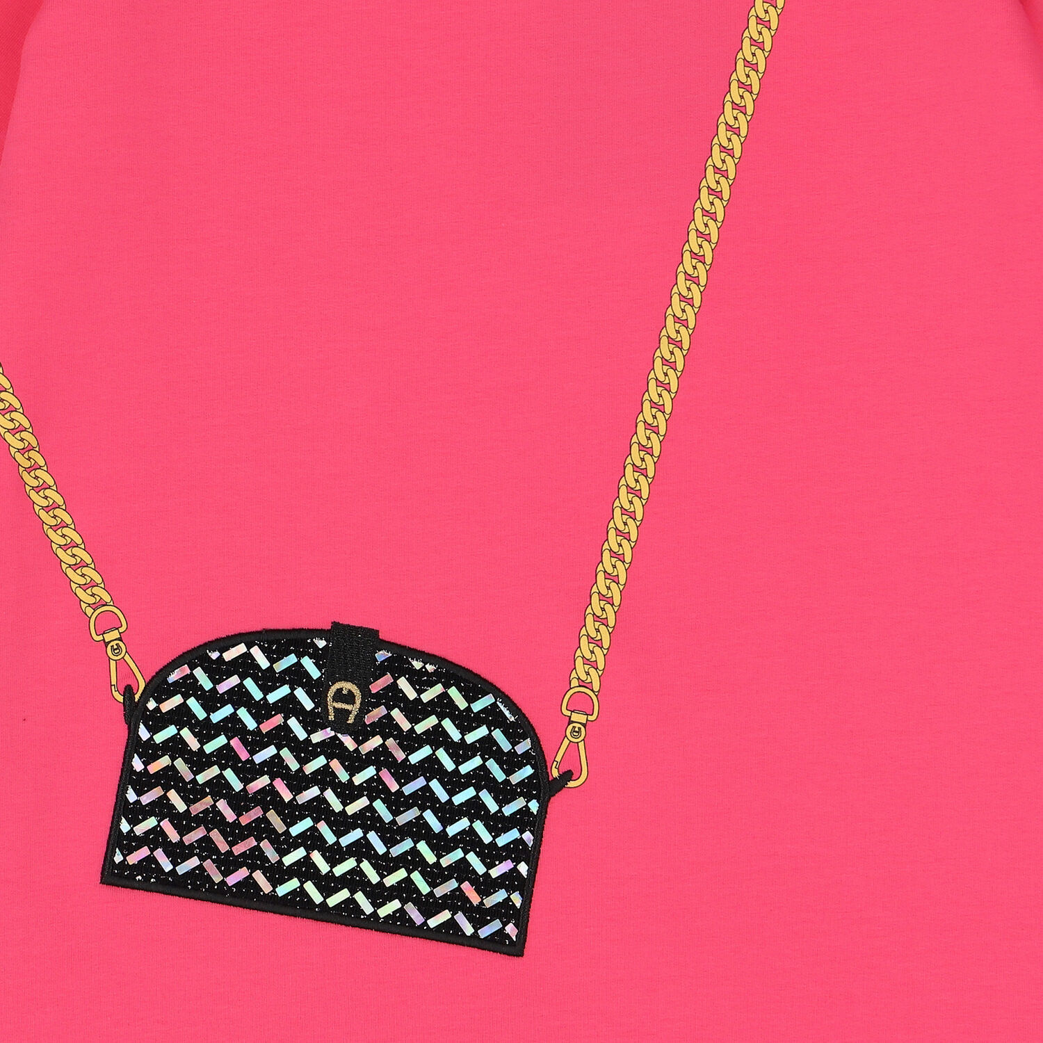 فستان بطبعة حقيبة باللون الزهري , 1, hi-res