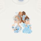 Girls White Puff-Sleeve T-Shirt, 3, hi-res