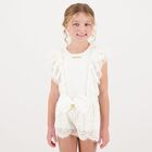Girls White Ruffled Top, 3, hi-res