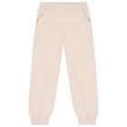 Girls Ivory & Black Teddy Bear 3 Piece Tracksuit, 1, hi-res