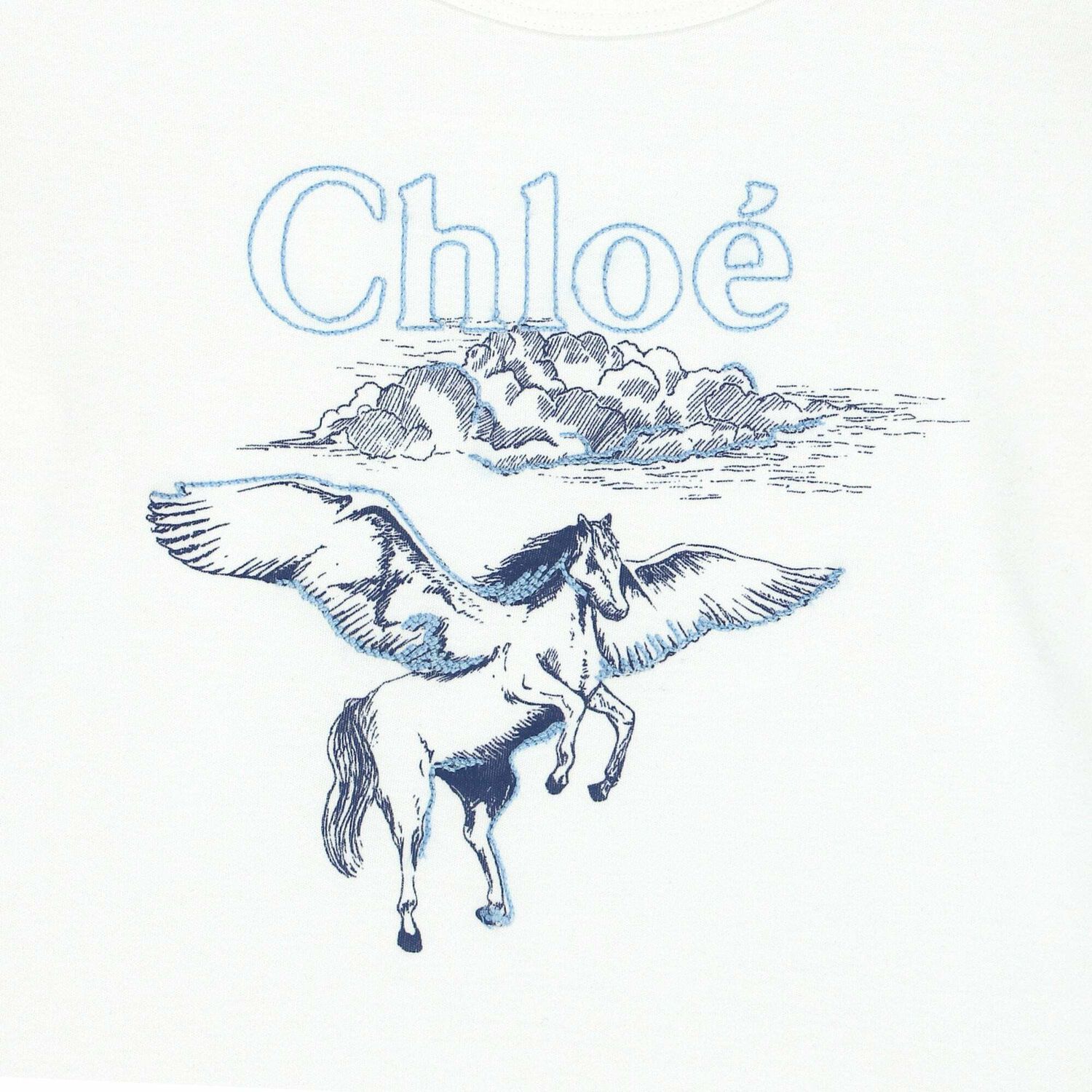 تيشيرت باكمام بالشعار بناتي باللون الابيض, 1, hi-res