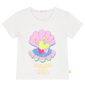 Girls White Seashell T-Shirt