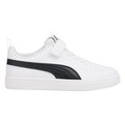 White & Black Rickie Velcro Trainers, 1, hi-res