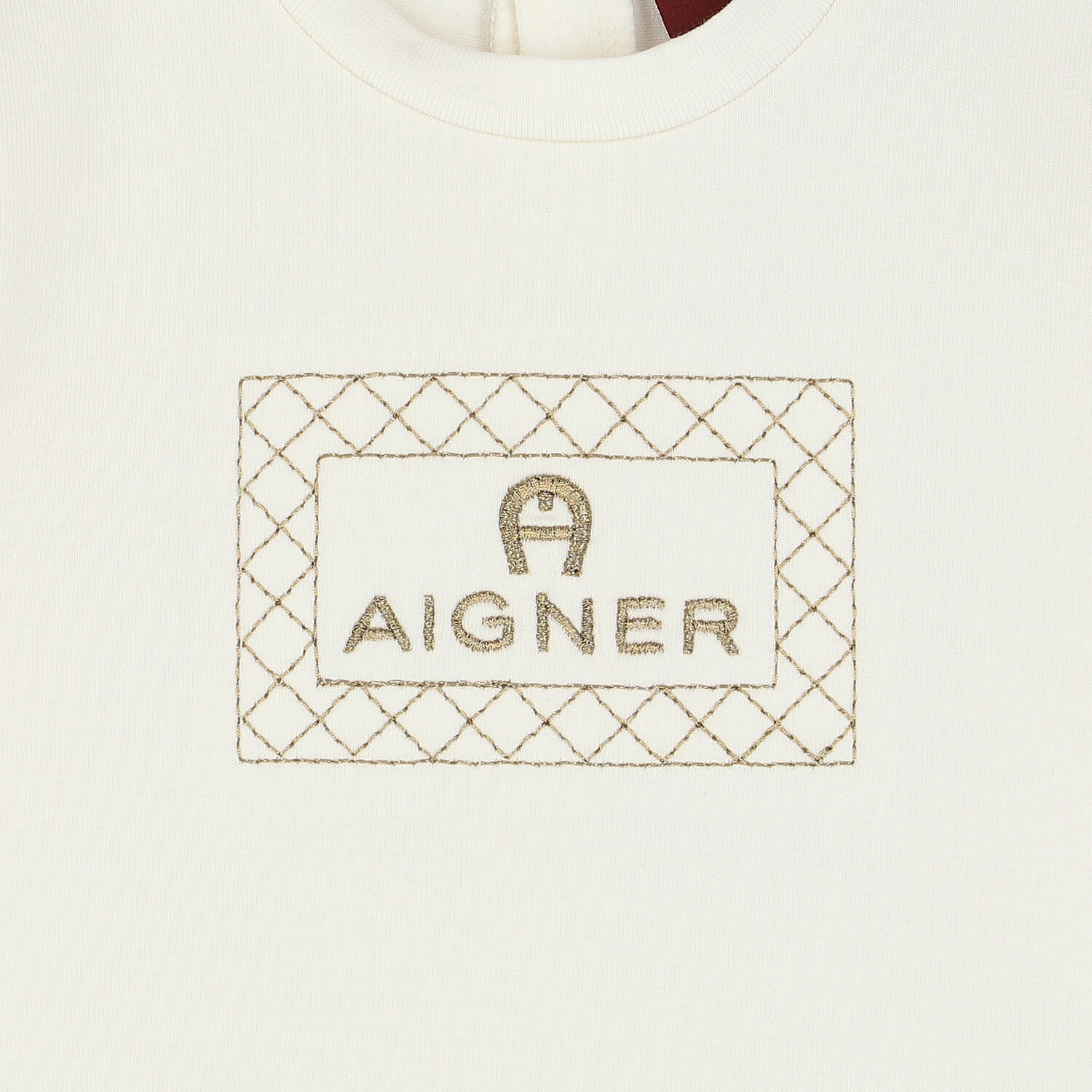 Ivory & Gold Logo Babygrow, 1, hi-res image number null