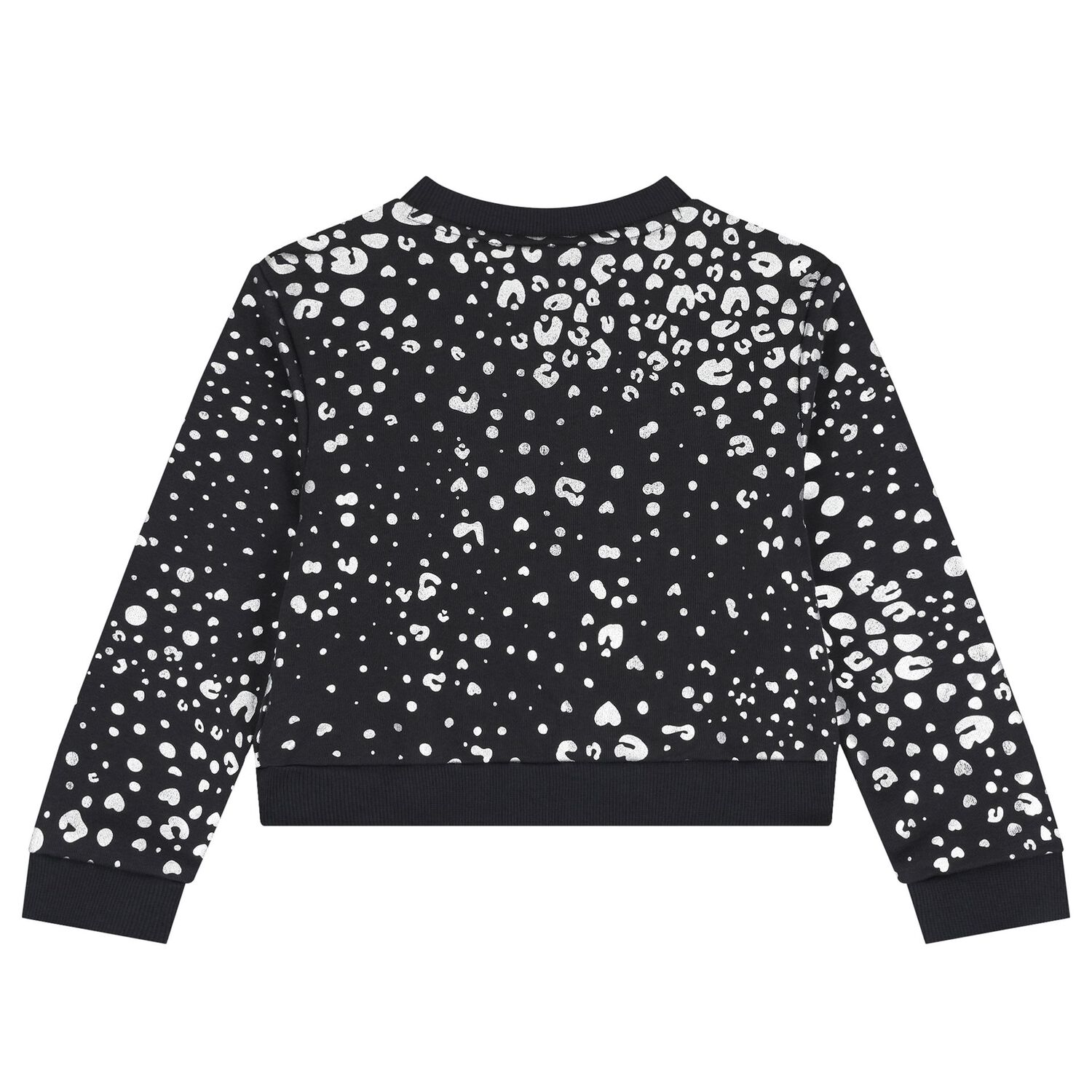 Girls Black Logo Heart Leggings Set, 1, hi-res