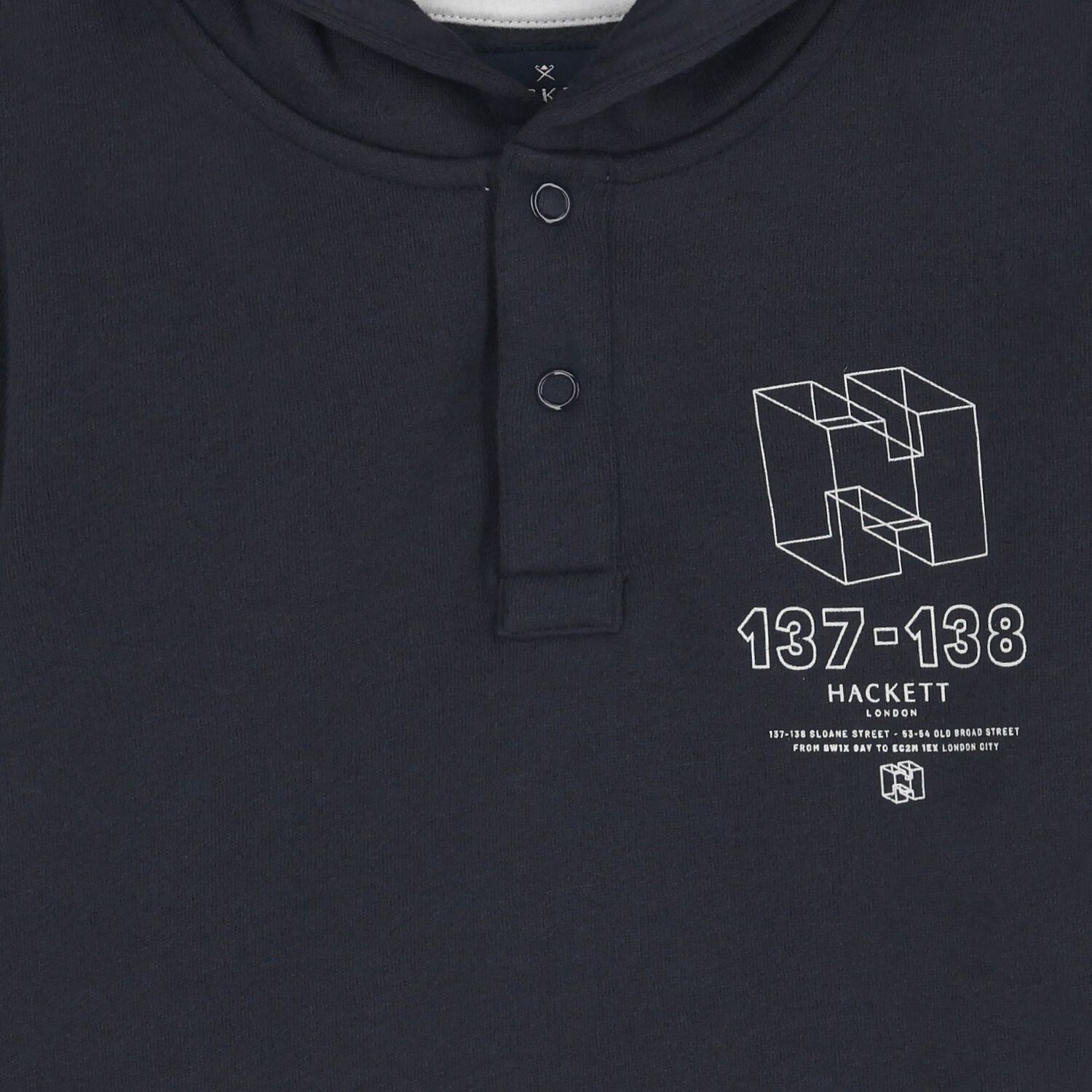 توب هودى اولاد بالشعار باللون الكحلى, 1, hi-res