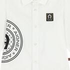 Younger Boys White Logo Shirt, 1, hi-res