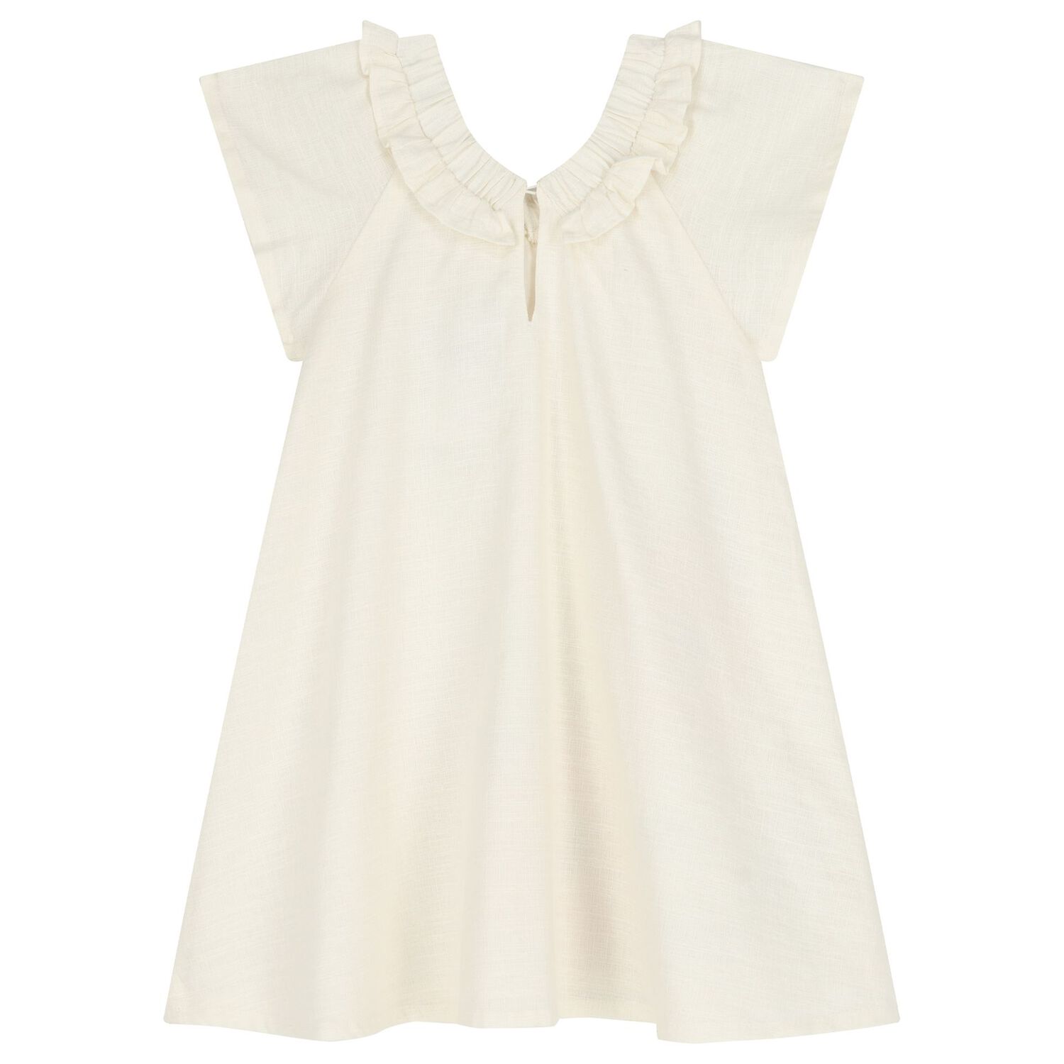 Girls Ivory Floral Dress, 1, hi-res