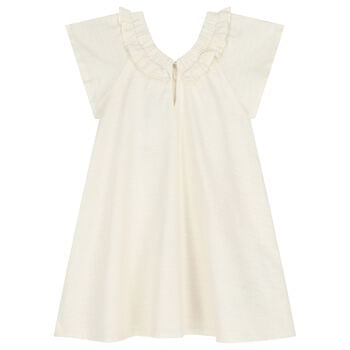 Girls Ivory Floral Dress