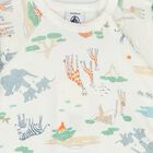 Baby Boys Ivory Safari Animals Babygrow, 1, hi-res