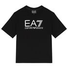 طقم أولاد شورت بالشعار باللون الأسود, 1, hi-res