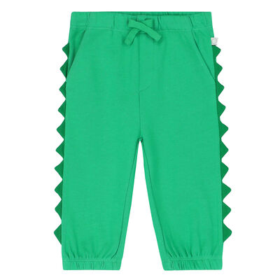 Younger Boys Green Crocodile Spike Joggers