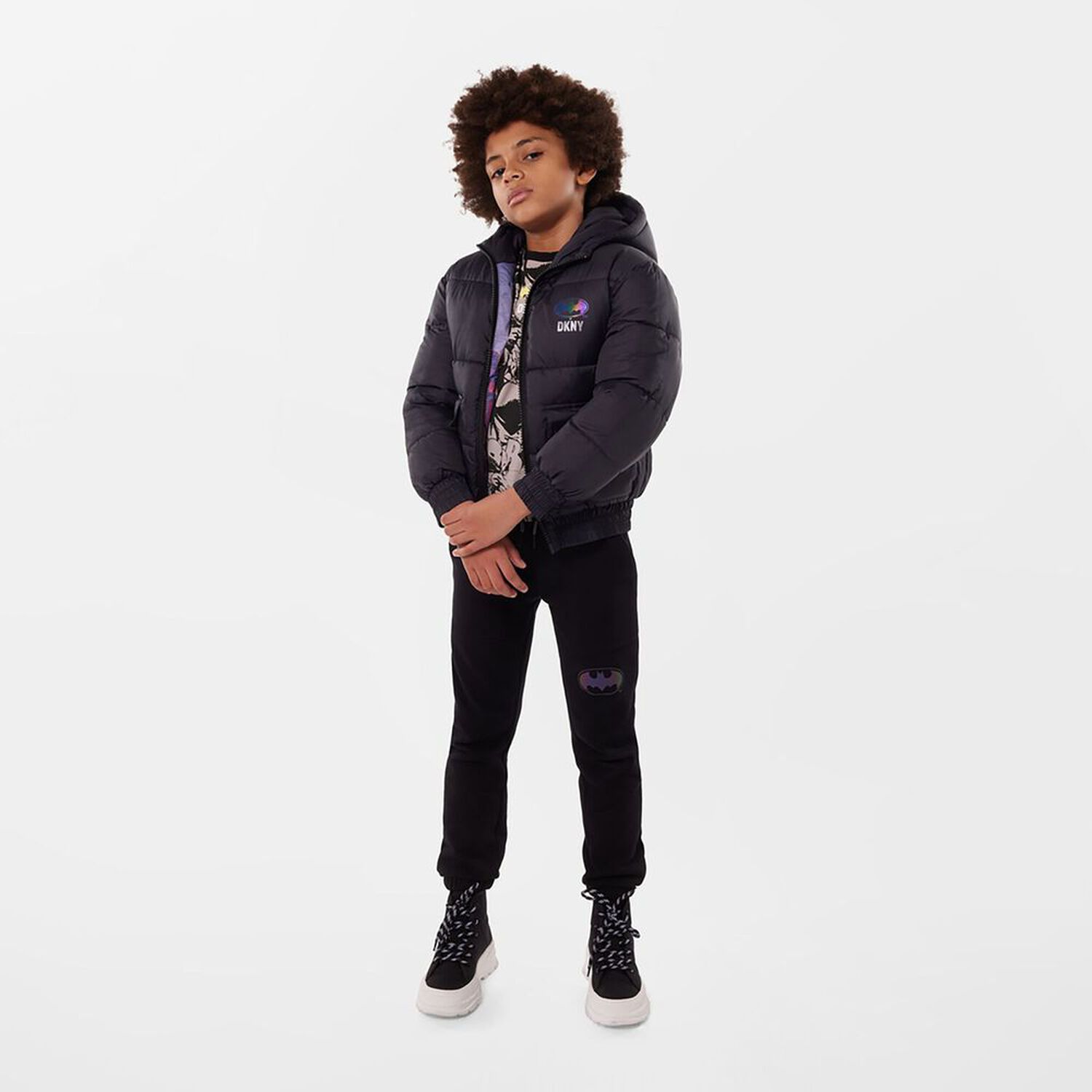 Boys Beige & Black Batman T-Shirt, 1, hi-res