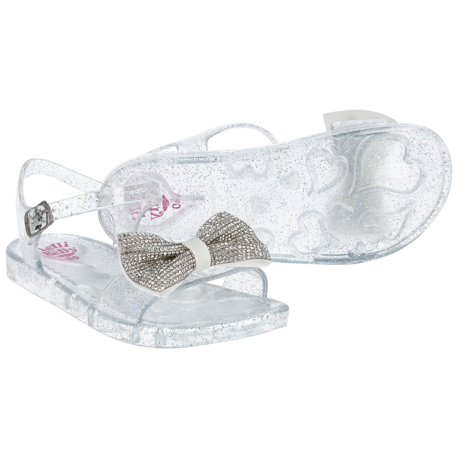 Girls Bow Jelly Sandals, 1, hi-res image number null