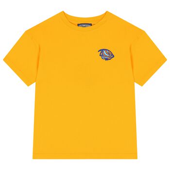 Girls Yellow Fish Logo T-Shirt