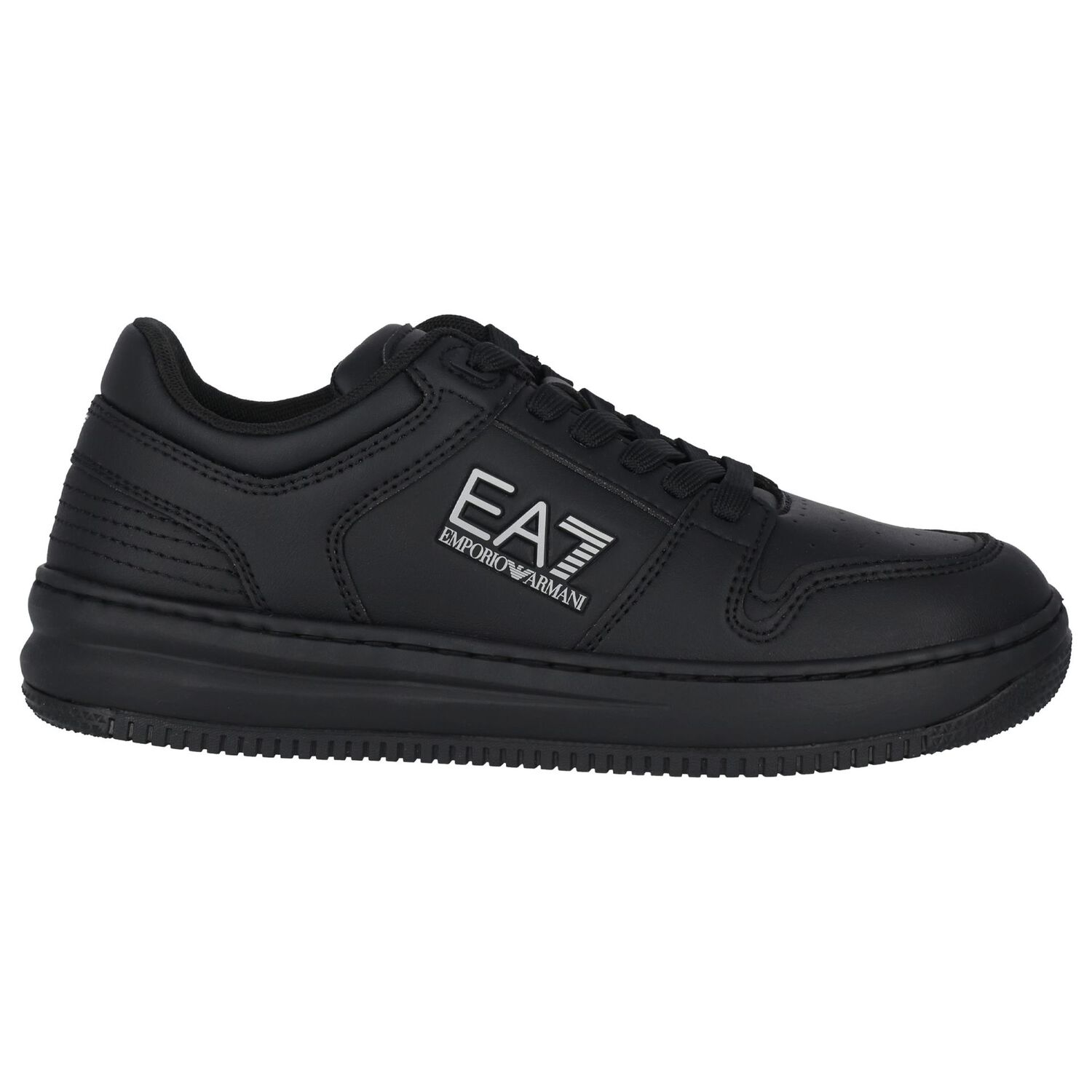 Black Logo Trainers, 2, hi-res
