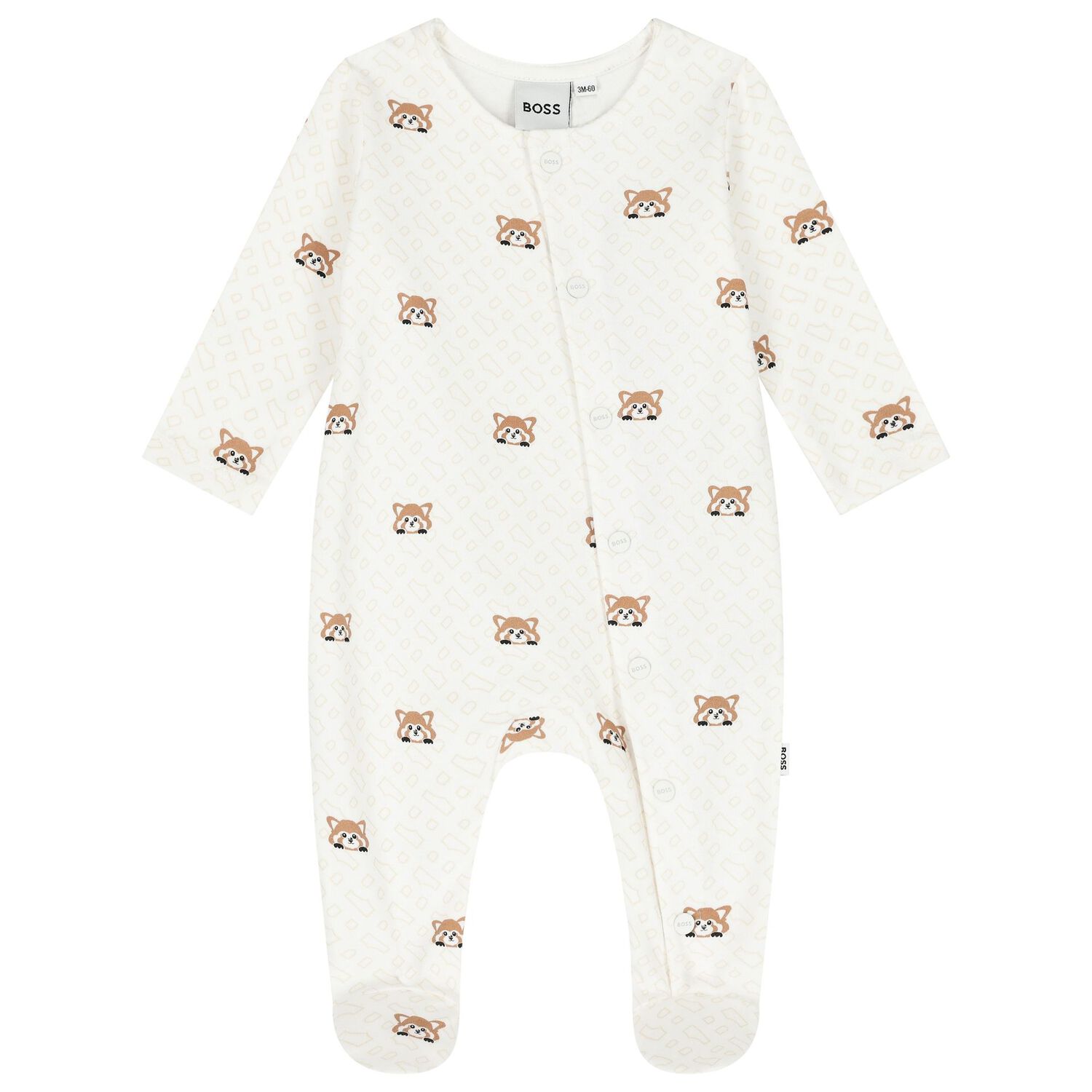 Baby Boys Ivory Logo Babygrow Gift Set, 1, hi-res