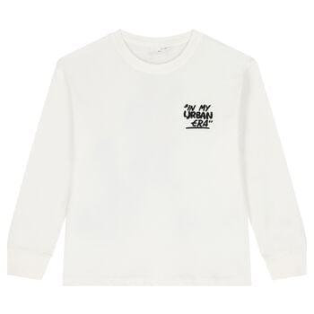 Boys Ivory Long Sleeve Top